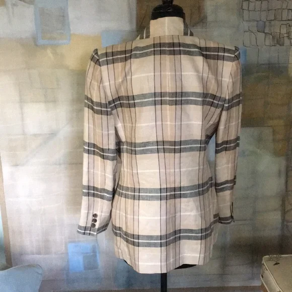 🦋HP🦋Linda Allard for Ellen Tracy Plaid Blazer